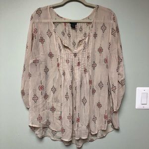 Torrid Plus Size Cream Blouse Top Size 2 2X
